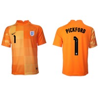 Fotbalové Dres Anglie Jordan Pickford #1 Brankářské Venkovní MS 2022 Krátký Rukáv